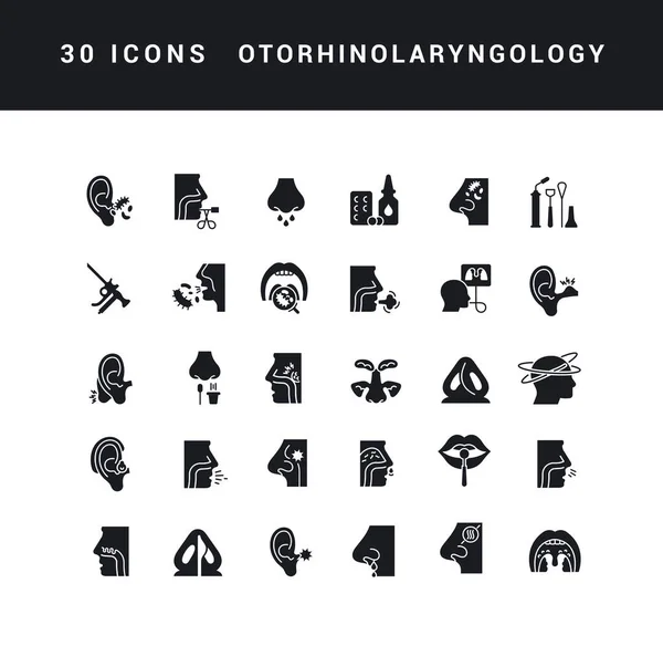 Otorhinolaryngology Collection Perfectly Simple Monochrome Icons Web Design App Most — Wektor stockowy