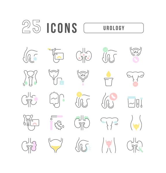 Urology Collection Perfectly Thin Icons Web Design App Most Modern — Wektor stockowy