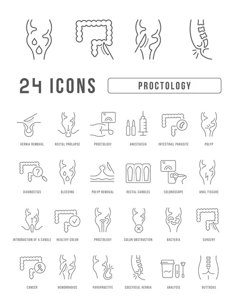 Proctology Collection Perfectly Thin Icons Web Design App Most Modern — Image vectorielle