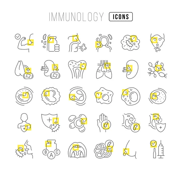 Immunology Collection Perfectly Thin Icons Web Design App Most Modern — Wektor stockowy