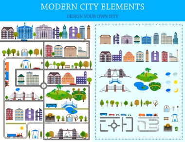modern şehir - stok vector öğeleri.