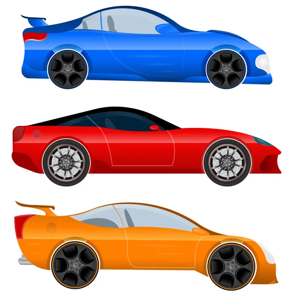 Diseñar un coche deportivo y un coche muscular - Stock Vector . — Vector de stock