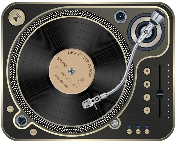 Interface Turntables on Whete Background. — Stock Vector