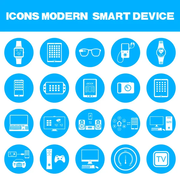 Vector Illustration of Modern Smart Devices - Stok Vektor