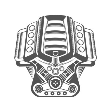 Modern bir spor arabanın vektör çizimi 