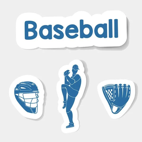 Wektor logo baseball na jasnym tle — Wektor stockowy