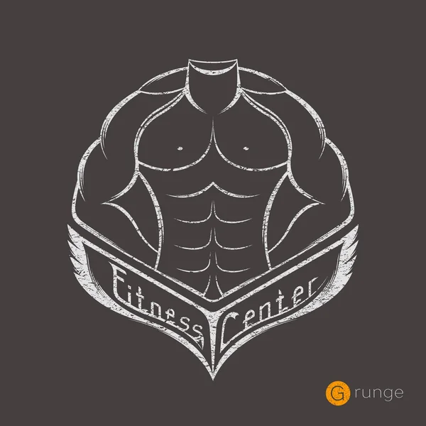 Logo vectoriel centre sportif ou club de style grunge — Image vectorielle