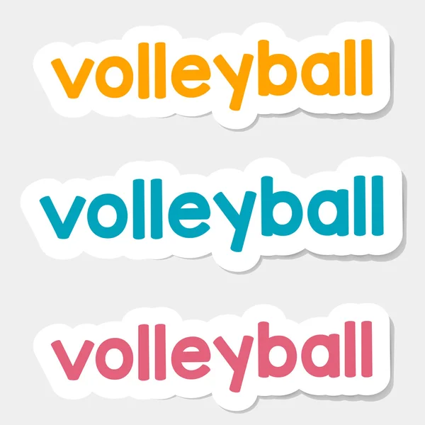 Vector logo volleybal, op een lichte achtergrond — Stockvector