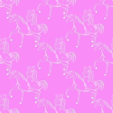 Vektör romantik seamless modeli