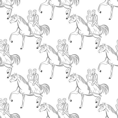 Vector seamless romantic pattern for your design clipart