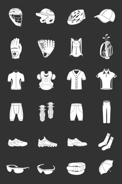 Vector conjunto de iconos ropa deportiva — Archivo Imágenes Vectoriales