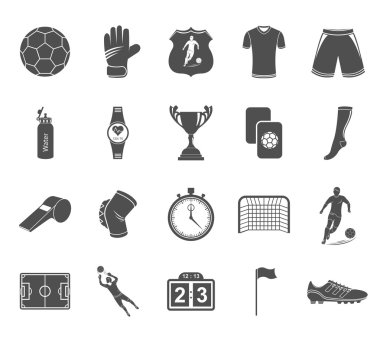 Vektör simgeler futbol kümesi
