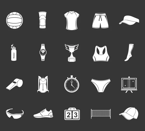 Reihe von Symbolen Volleyball — Stockvektor