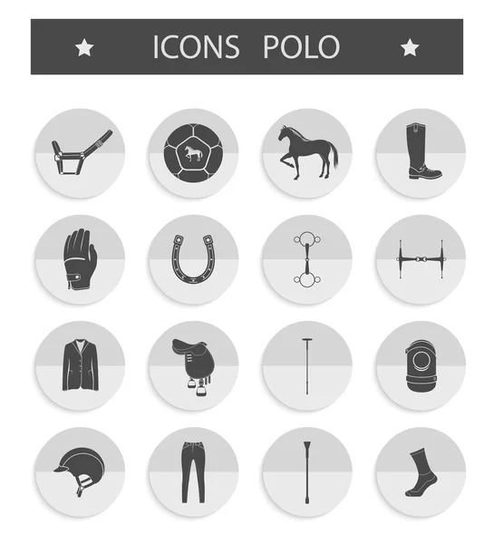 Vector set of icons polo — Stock Vector