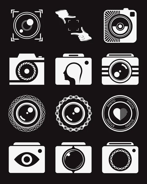 Conjunto de iconos vectoriales y logotipos foto — Archivo Imágenes Vectoriales