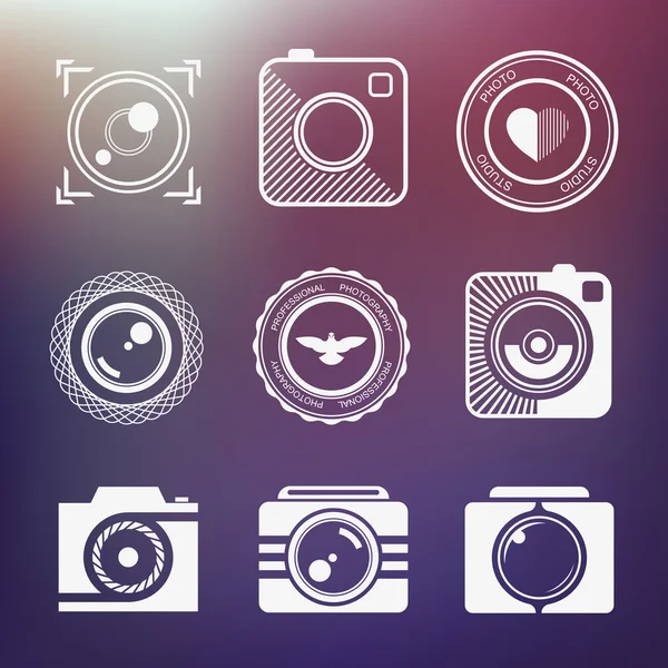 Vektör simgeler ve logolar fotoğraf kümesi