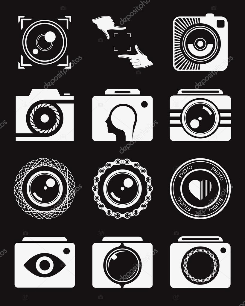 Set of Vector Icons and Logos Photo