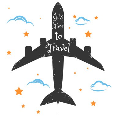 Dağınık el çekilmiş seyahat Poster