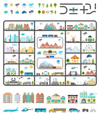 Modern şehir - hisse senedi vektör unsurları