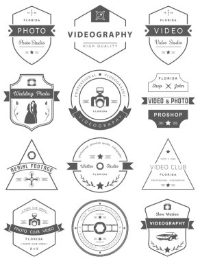 Rozetleri fotoğraf ve videografisi vektör kümesi
