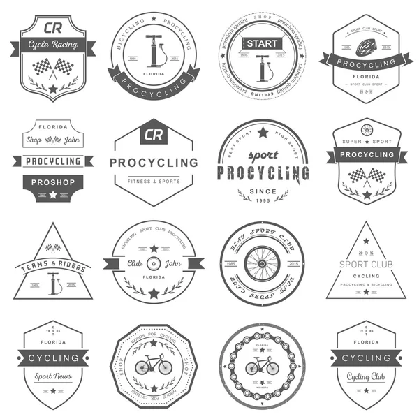 Emblemas e logotipos ciclismo —  Vetores de Stock