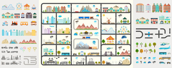 Elements of Modern City - Stock Vector