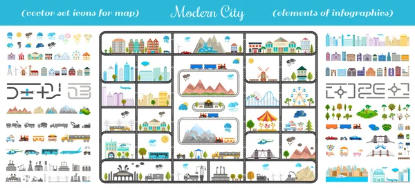 Elementos de la ciudad moderna - Vector de stock — Vector de stock