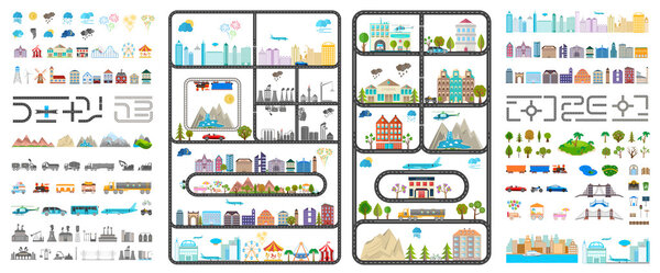 Elements of Modern City - Stock Vector