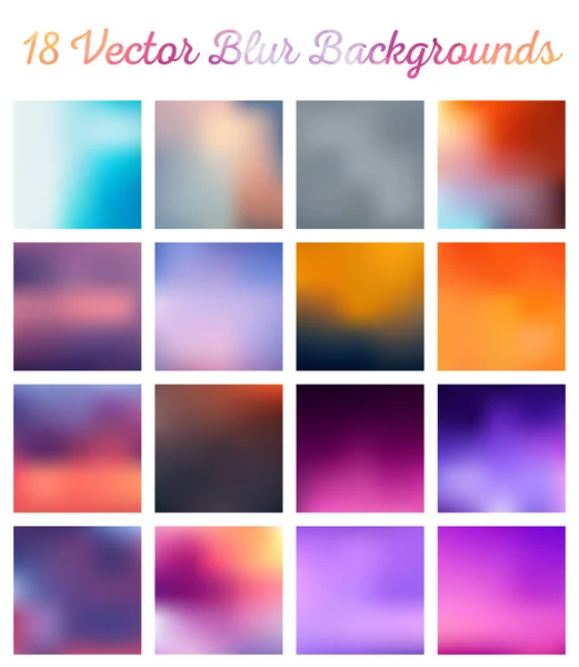 Set Blurred Backgrounds — Stock Vector