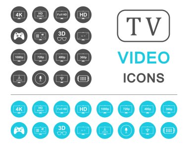 Set simgeleri ve rozetleri Tv ve Video