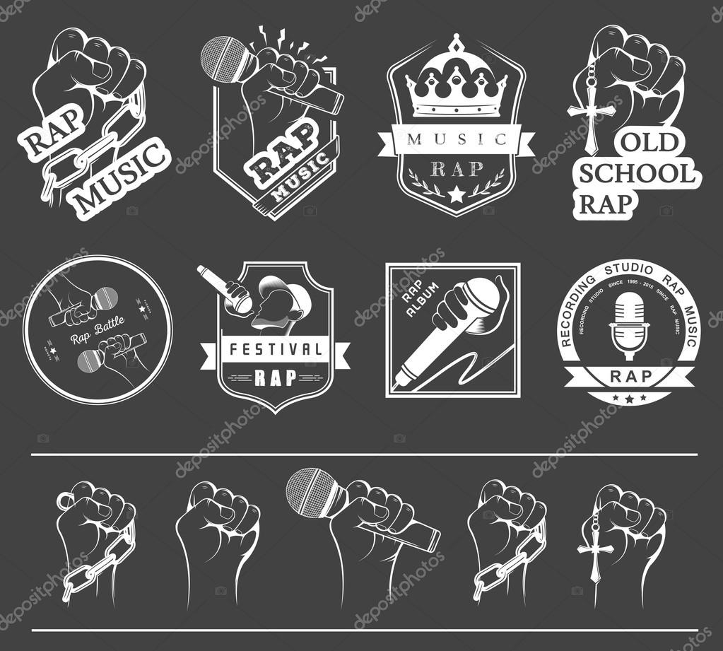 Set logos and Badges Rap Music Stock Vector by ©andrei45454 74999089