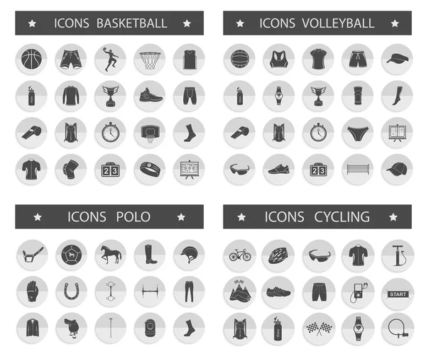 Big Set of Sport Vector Icons — Stock Vector