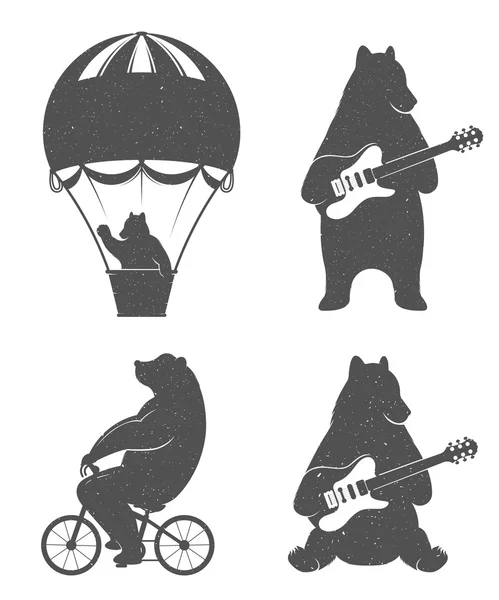 Divertidos osos de ilustración — Vector de stock