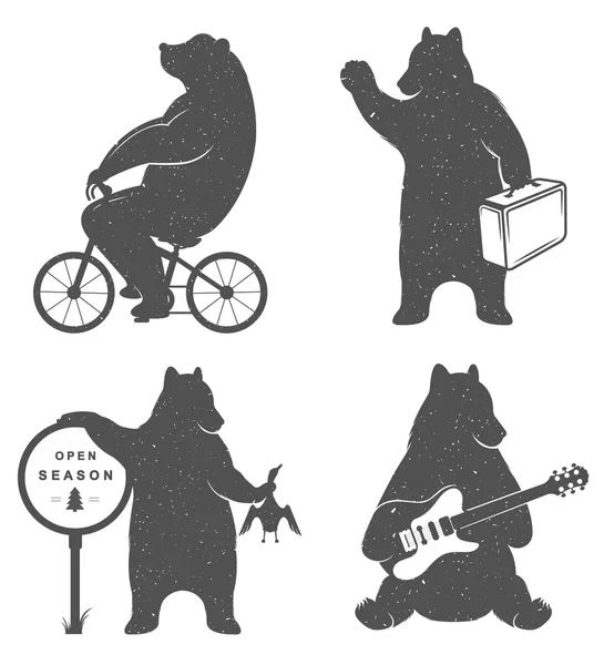 Знак веселі ведмеді — стоковий вектор