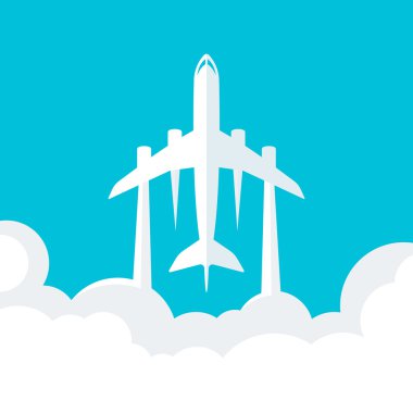 Vector Background with Plane