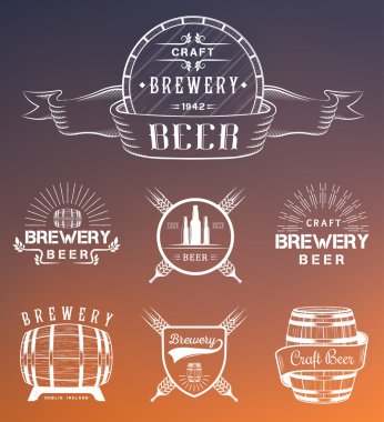Vintage Craft Beer Brewery Logo