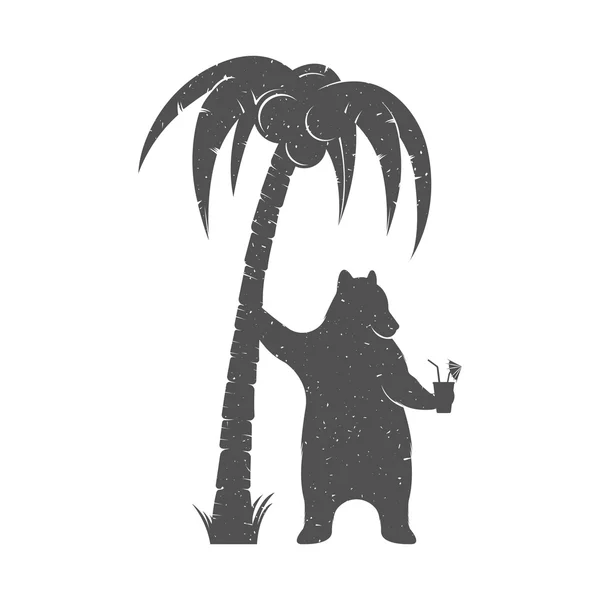Vector Illustration Fun Bear — Stock Vector
