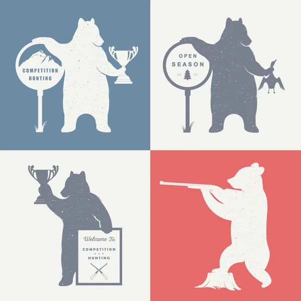 Set Bear Symbols — Διανυσματικό Αρχείο