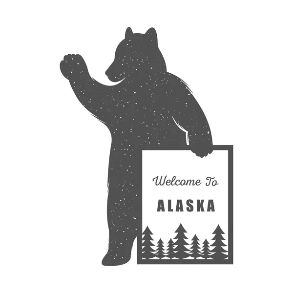 Vetor ilustração divertido urso — Vetor de Stock
