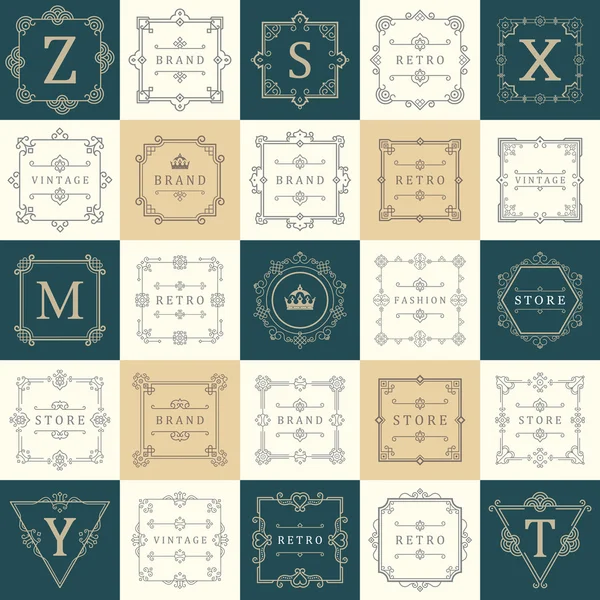 Шаблон Set Luxury Logos — стоковый вектор