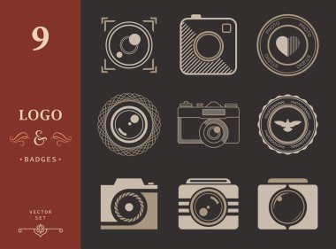 Vektör simgeler ve logolar fotoğraf kümesi