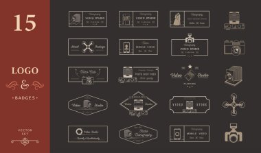 Set of Vector Logos and Badges Video