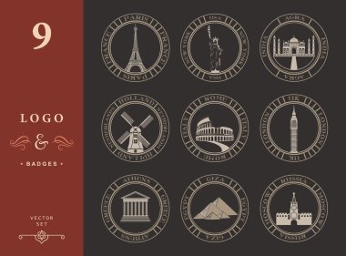 Seyahat ve gezi Vector Icons set