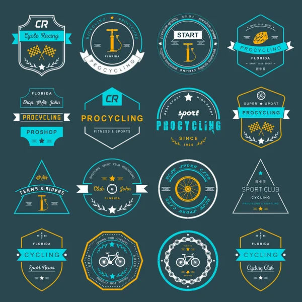 Badges et logos Cyclisme — Image vectorielle