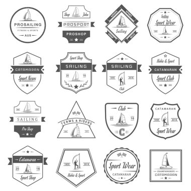 Katamaran logolar ve rozetleri ayarla