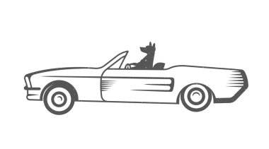 Vektör çizim komik köpek