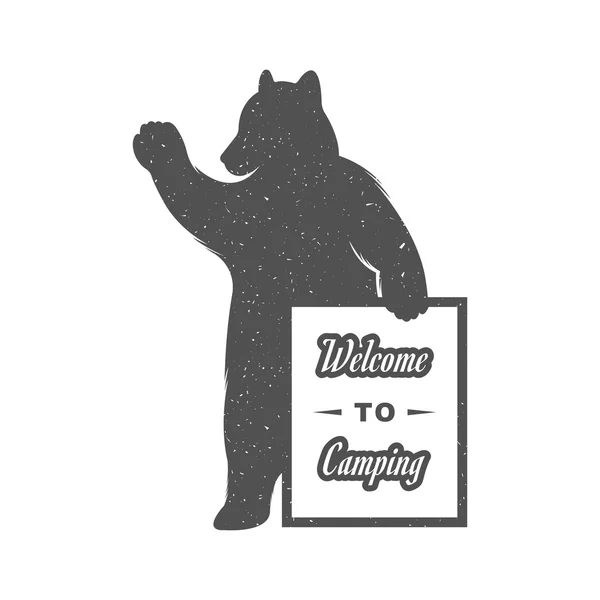 Vector Illustration Funny Bear — 图库矢量图片