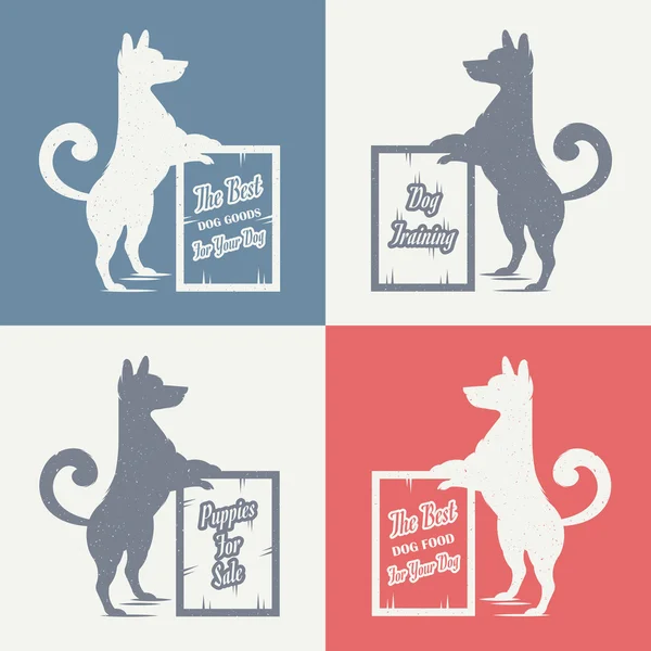 Vector conjunto signo perro — Archivo Imágenes Vectoriales