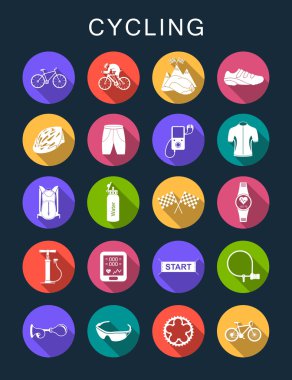 Vektör kümesi düz kare simgeler