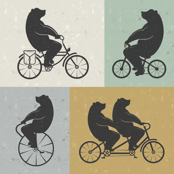 Vintage εικονογράφηση της αρκούδας — Διανυσματικό Αρχείο